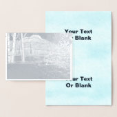 雪に覆われた狼 箔カード (ディスプレー)