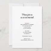 雪に覆われた納屋の冬のカントリーウェディング 招待状 (裏面)