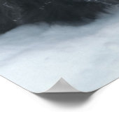 雪に覆われた縁どコリー犬 ポスター (角)