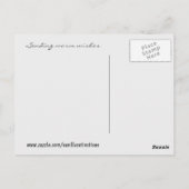 雪に覆われた花 ポストカード (裏面)