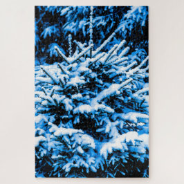 雪に覆われた若松 ジグソーパズル