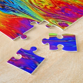 雪に覆われた虹のアートワーク美 ジグソーパズル (側面)