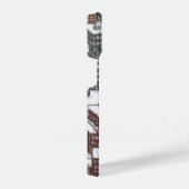 雪に覆われた街がピクセル化された iPhoneケース (右側面)