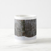雪に覆われた道路パインタリーコーヒーマグ コーヒーマグカップ (中央)