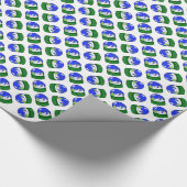 雪に覆われた雪の球体 ラッピングペーパー (角)