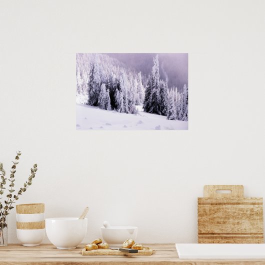 雪に覆われた風景のポスター ポスター (キッチン)