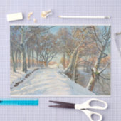 雪に覆われた風景、ヴィゴ・ランガー、デコページ 薄葉紙 (クラフト)