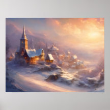 雪に覆われた魅惑の村