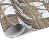 雪に覆われた鹿 ラッピングペーパー (ロールコーナー)