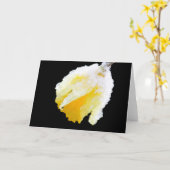 雪に覆われた黄色の水仙 早春のブランクカード カード (黄色い花)