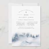 雪に覆われた |《キリスト教》洗礼式や命名式または洗礼招待状 招待状 (正面)