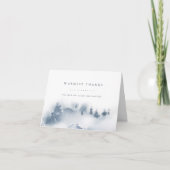 雪に覆われた |パーソナライズされた結婚さん サンキューカード (正面)