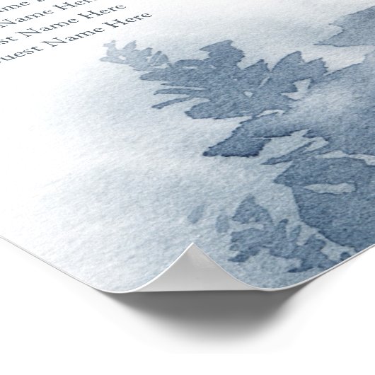 雪に覆われた | 冬山結婚座席表 ポスター (角)