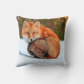 雪に赤いキツネ |ユーコン クッション (裏面)