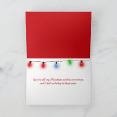 雪に赤いクリスマスローズ シーズンカード (内部)