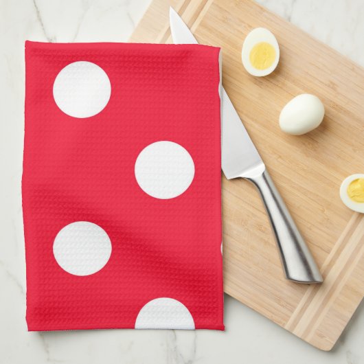 雪に赤 キッチンタオル (四つ折り)