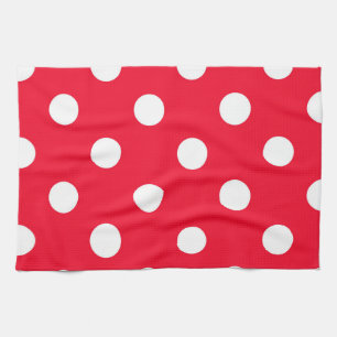 雪に赤 キッチンタオル