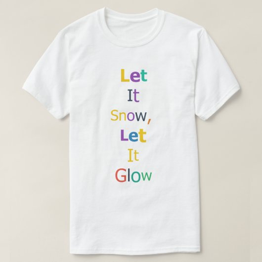 雪に輝きを Tシャツ (デザイン正面)