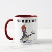 雪に閉じ込められたペンギン マグカップ (左)