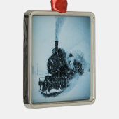 雪に閉じ込められた機関車 メタルオーナメント (右)