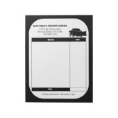 雪に雪が積もった積雪荷受取請求書 ノートパッド (回転)