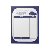 雪に雪が積もった積雪荷受取請求書 ノートパッド (回転)