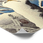 雪に青サギ, 小原古邨 Blue heron in the Snow, Ohara Koson ポスター (角)