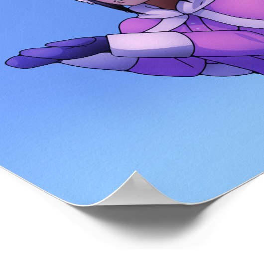 雪に驚く ポスター (角)