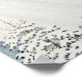 雪に鷲, 古邨 Eagle Flying in Snow, Ohara Koson, Woodcut ポスター (角)