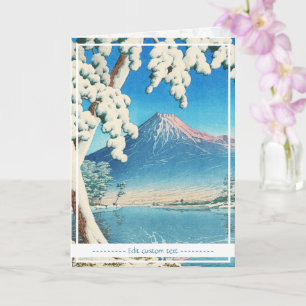 雪のあと富士山河瀬新半画 カード