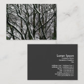 雪のある枝、ミニフォト 名刺 (正面/裏面)