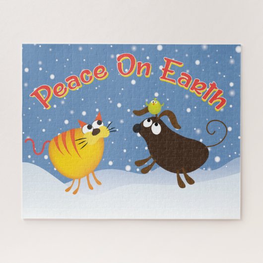 雪のおもしろいパズル ジグソーパズル (横)