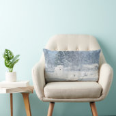 雪のおもしろい-白くまカブス、 ランバークッション (椅子)