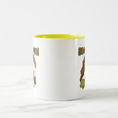 雪のおもしろいTシャツ1枚/ギフト ツートーンマグカップ (中央)