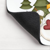 雪のおもしろいTシャツ2枚/ギフト マウスパッド (コーナー)