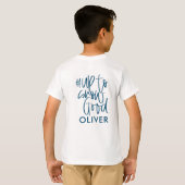 雪のお祭りのクリスマスにハッシュタグモダンを貼る Tシャツ (裏面フル)