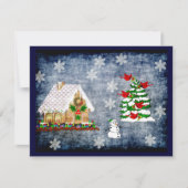 雪のお菓子の家 招待状 (正面)