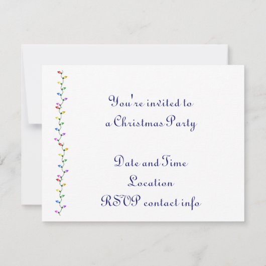 雪のお菓子の家 招待状 (裏面)