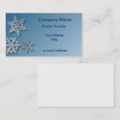 雪のかけら(青グラデーション) 名刺 (正面/裏面)