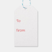 雪のかわいらし多い枝のクリスマスに青いカケス ギフトタグ (裏面)