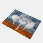 雪のくるみ割りの踊りのバレリーナの土地 ドアマット (アングル)