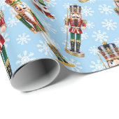雪のくるみ割り人形トス クリスマス巻物 ラッピングペーパー (ロールコーナー)
