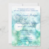 雪のしずく ウェディング 招待状 (正面)