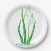 雪のしずく（ガランサス・ニワリス） ペーパープレート (正面)