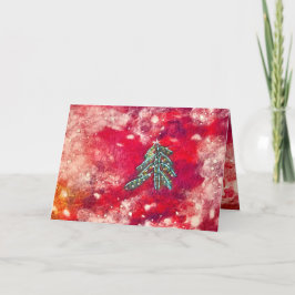 雪のちらつき サンキューカード