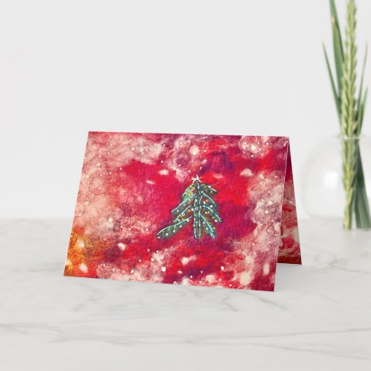 雪のちらつき サンキューカード (正面)