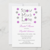 雪のち愛 冬のスノーフレーク ブライダルシャワー 招待状 (正面)