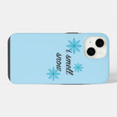 雪のにおいがする 雪の結晶モチーフ iPhoneケース (裏面横)