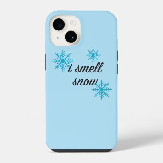 雪のにおいがする 雪の結晶モチーフ iPhoneケース (裏面)