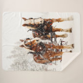 雪のばん馬 シェルパブランケット (正面(横))